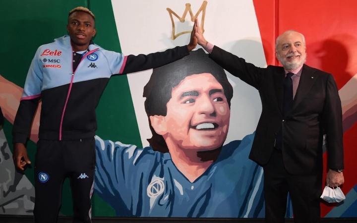 7500万离队那不勒斯2020年花7890万购得奥斯梅恩，为队史标王